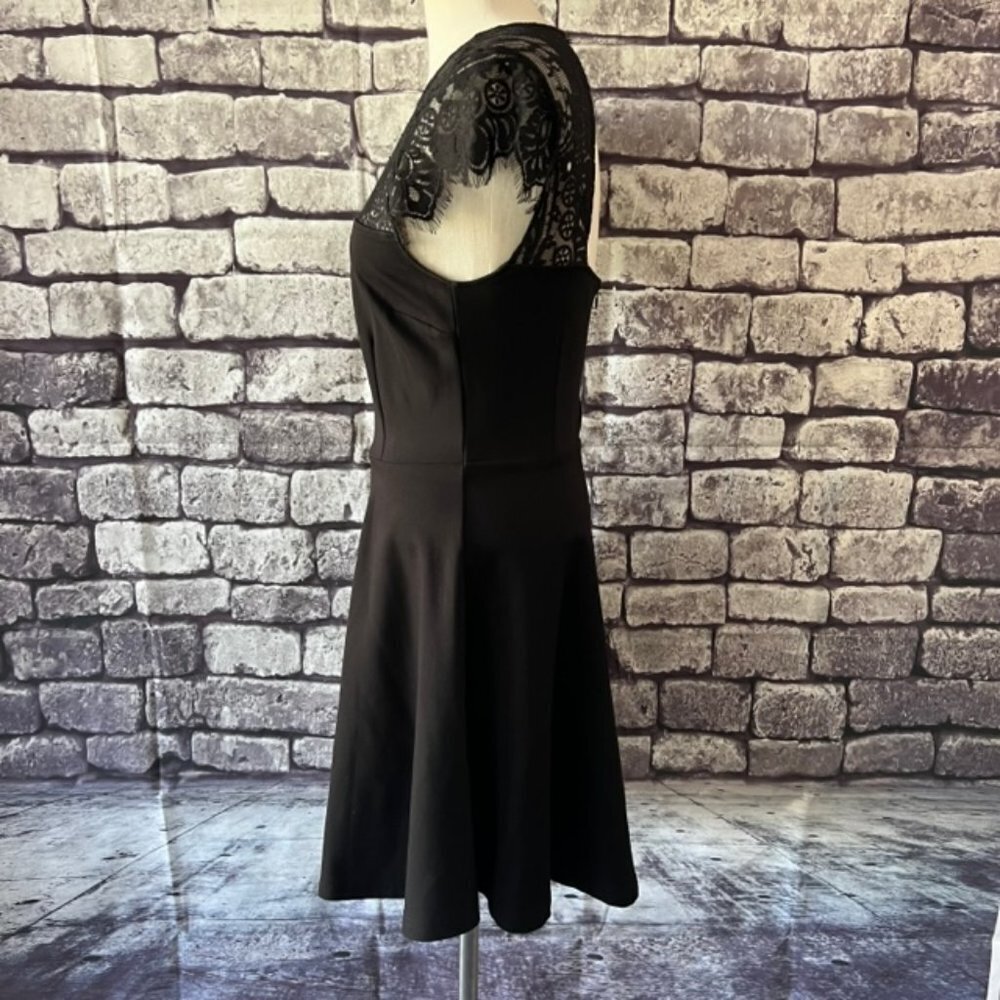 BB Dakota Black Lace Top Dress Size Medium - Picture 4 of 10